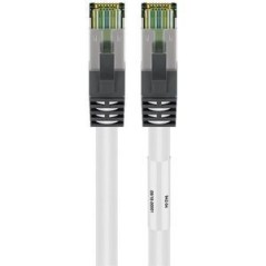 Goobay CAT 8.1 S/FTP CU 0.5m White - High-Speed Ethernet Cable for Ultimate Connectivity!